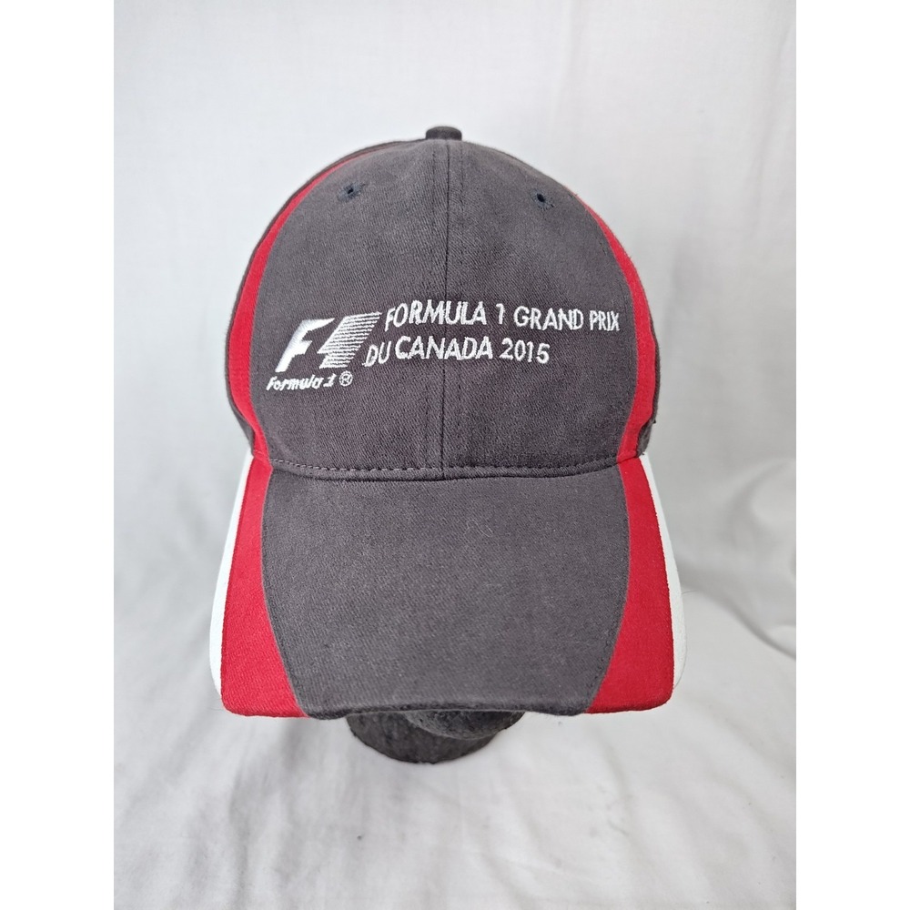 Formula 1 F1 Grand Prix du Canada 2015 Racing Hat Cap Strapback Gray Red Cotton